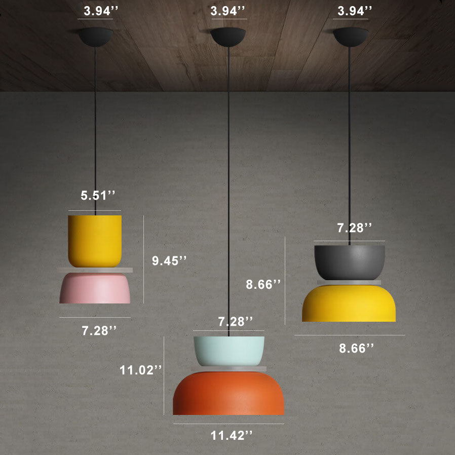 Frendorf | Macaron LED Pendelleuchte | Skandinavisches Farbdesign