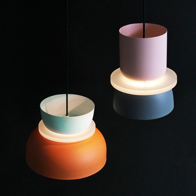 Nordic Bunte Macaron 1 Licht LED Pendelleuchte