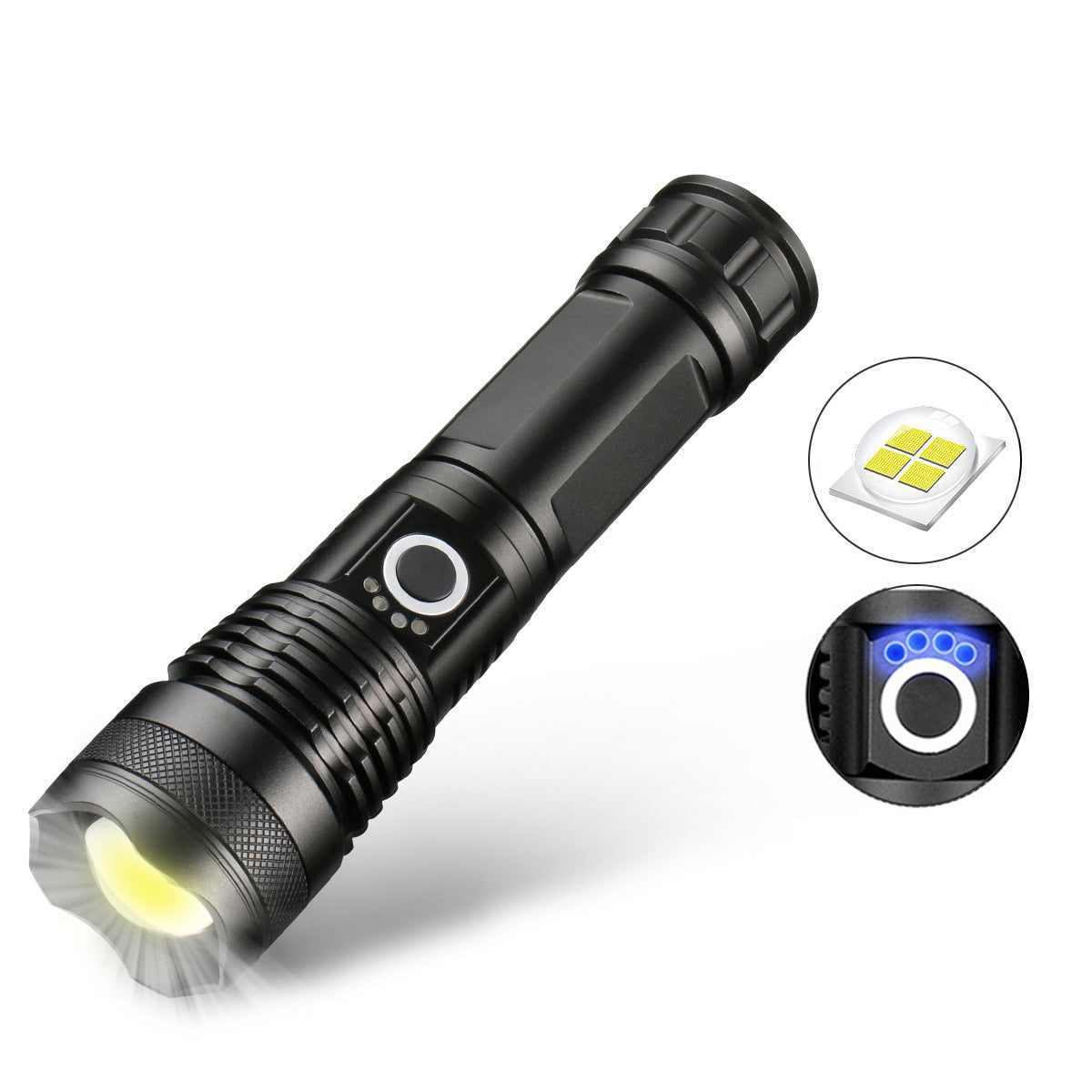 LuxeBeam Hochleistungs-Taschenlampe | Superhelle, langlebige und wiederaufladbare Taschenlampe für jede Situation