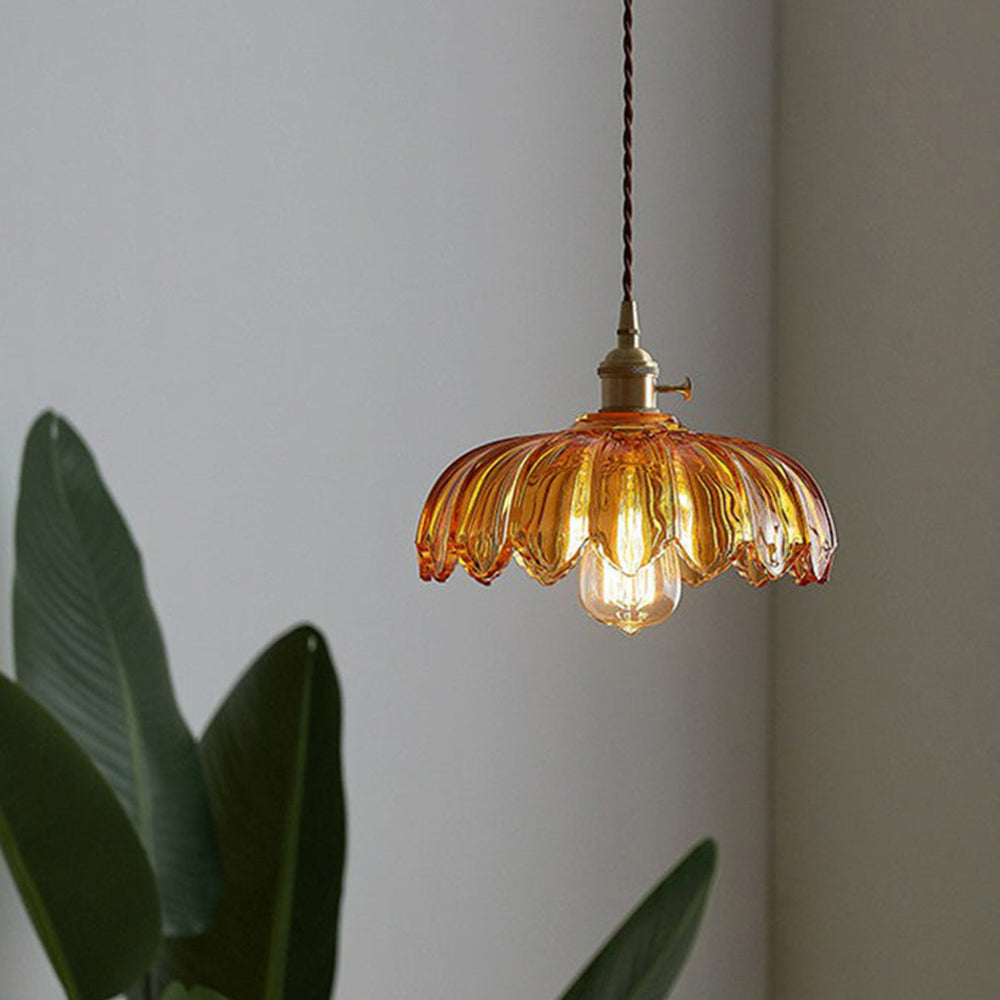 Vintage Blumen Pendelleuchte
