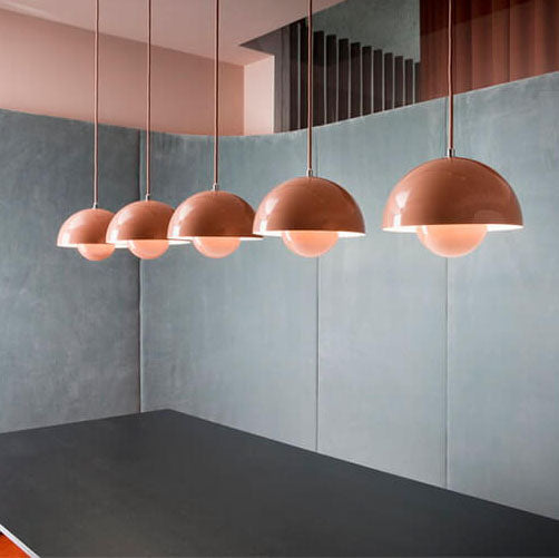 Frendorf | Macaron Pendelleuchte Halbkugel | Nordisches Kuppel Design