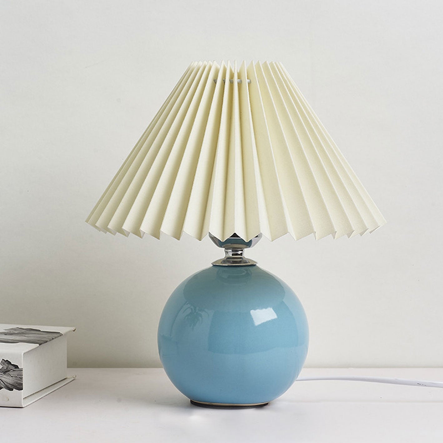 Nordic Ceramic Pleated Table Light | 1-Lampe