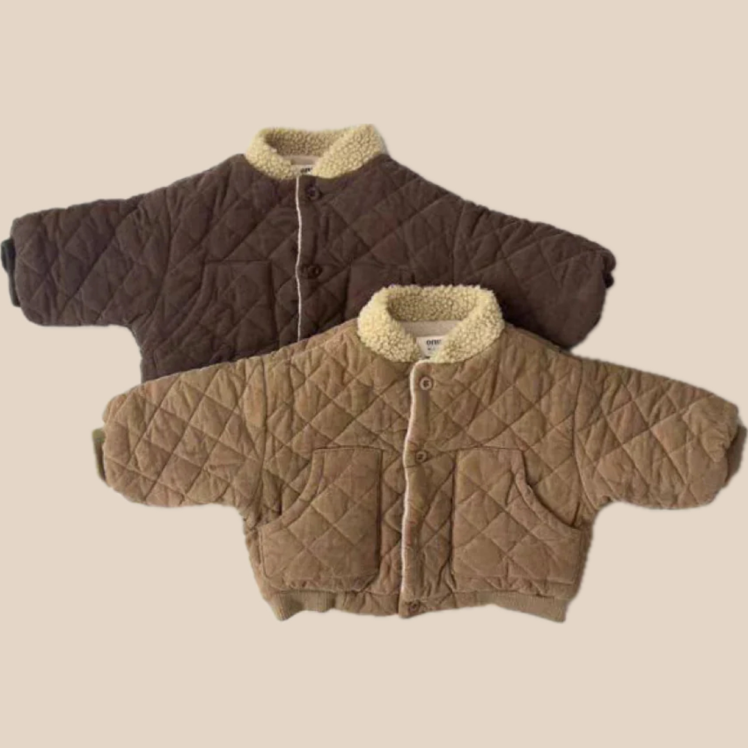 WarmNest Gepolsterte Kinderjacke – Weiches Sherpa-Futter & Bequeme Winterjacke für Jungen