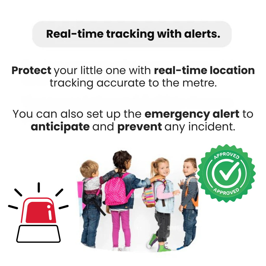 KidiSafe GPS-Standortgerät für Kinder mit Live-Standort und SOS wasserdicht