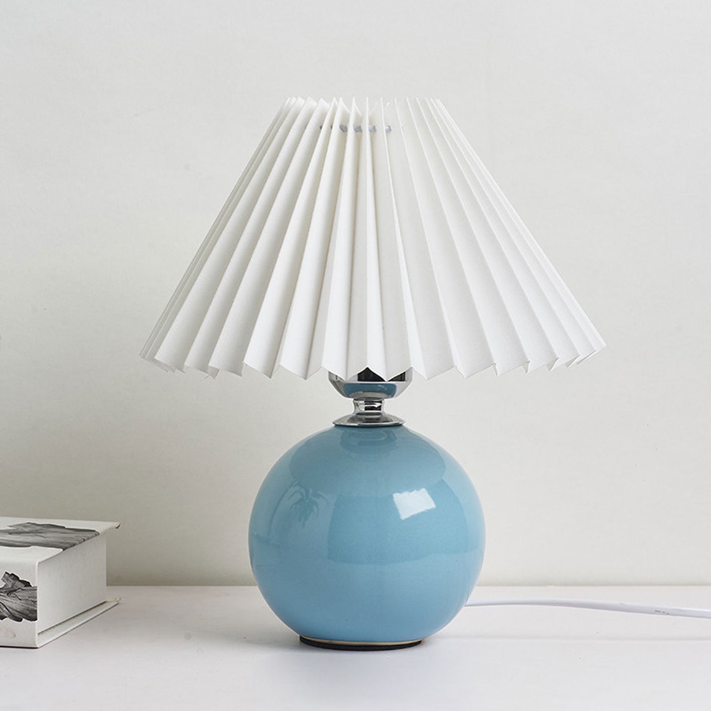 Nordic Ceramic Pleated Table Light | 1-Lampe