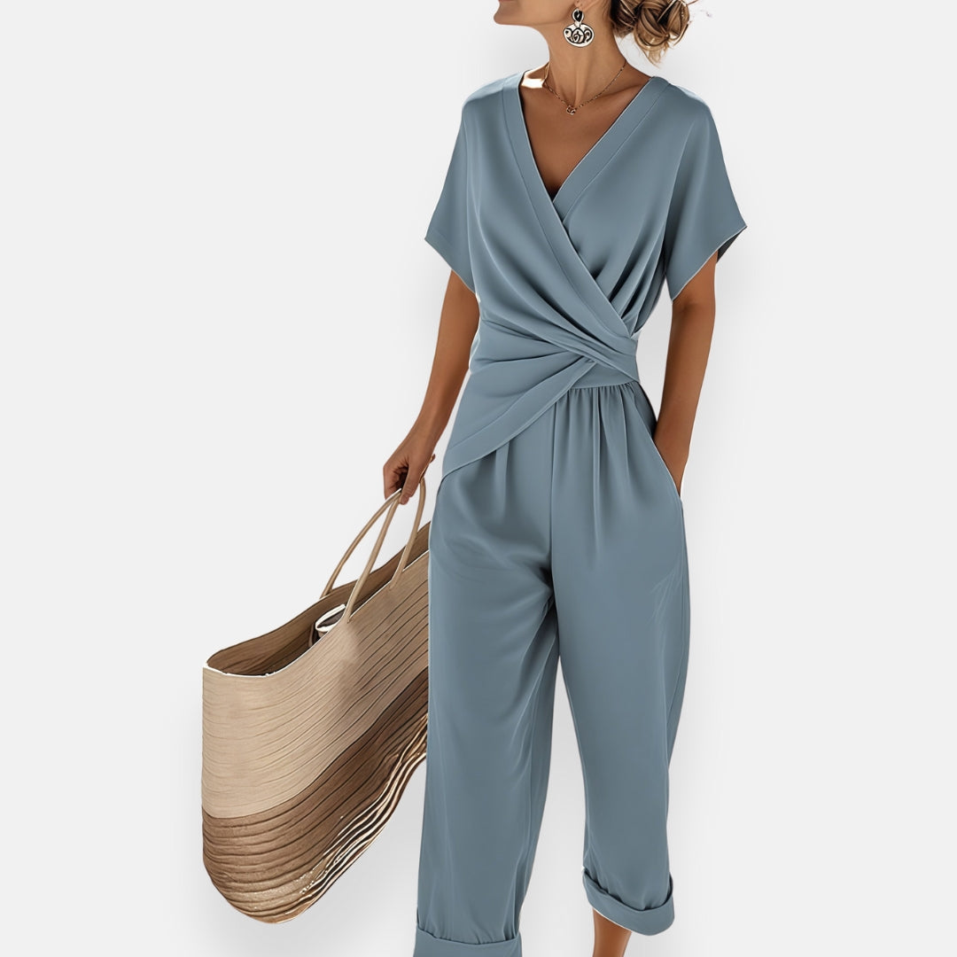 Silvane™ - Eleganter Overall mit Wickeloptik