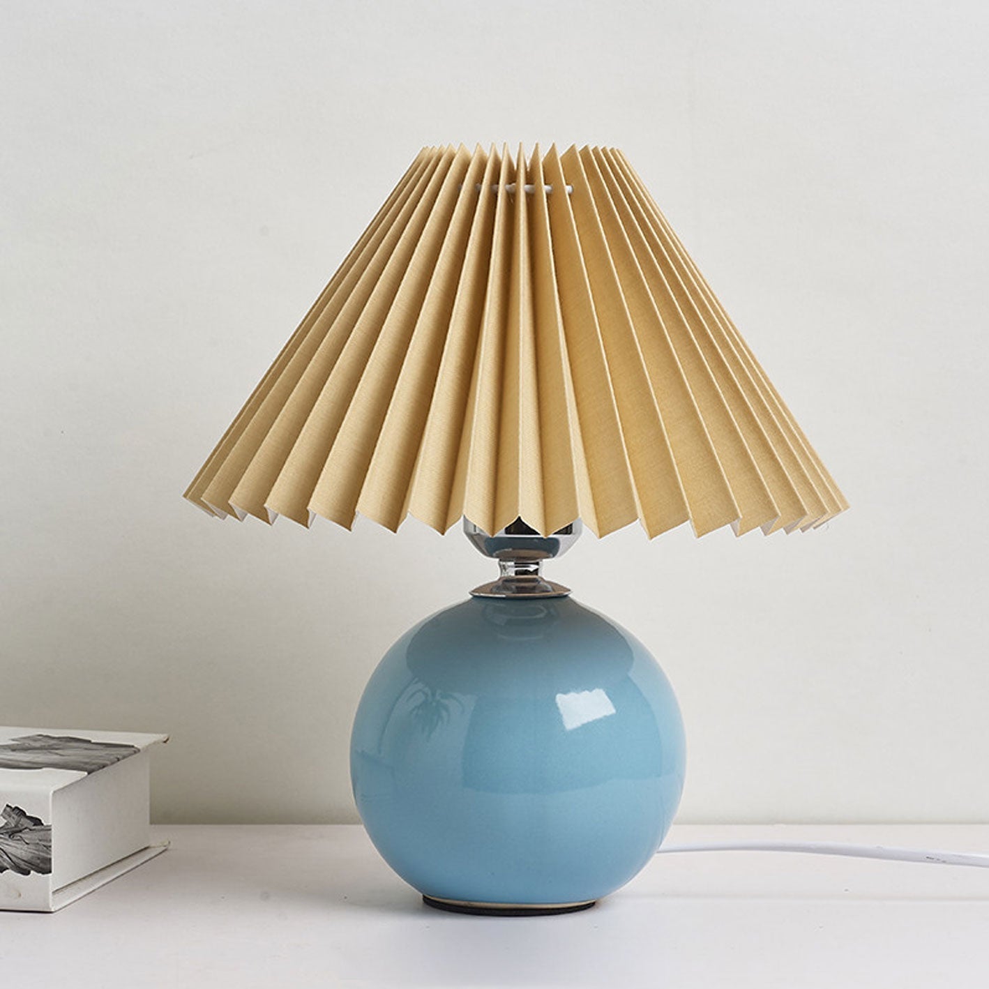 Nordic Ceramic Pleated Table Light | 1-Lampe