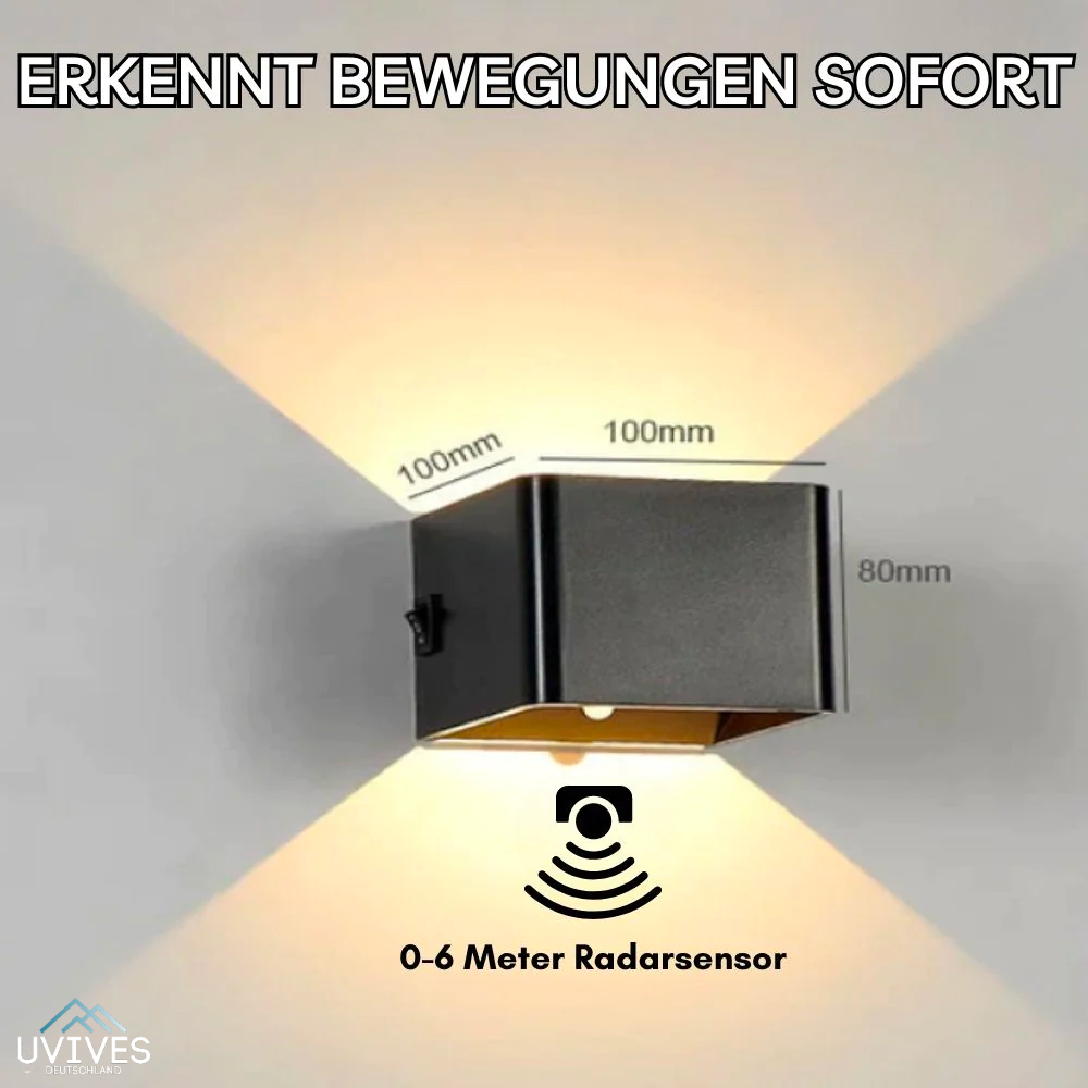 LuminaCube Kabellose Luxus Wandleuchte