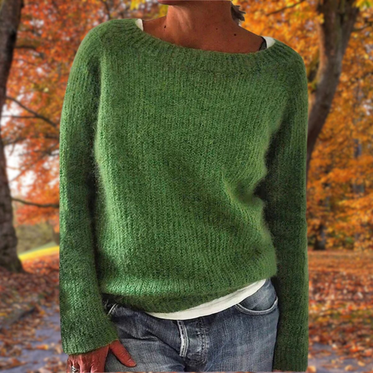 Luxe Damen Wollpullover – Weicher Merinowoll Herbstpullover