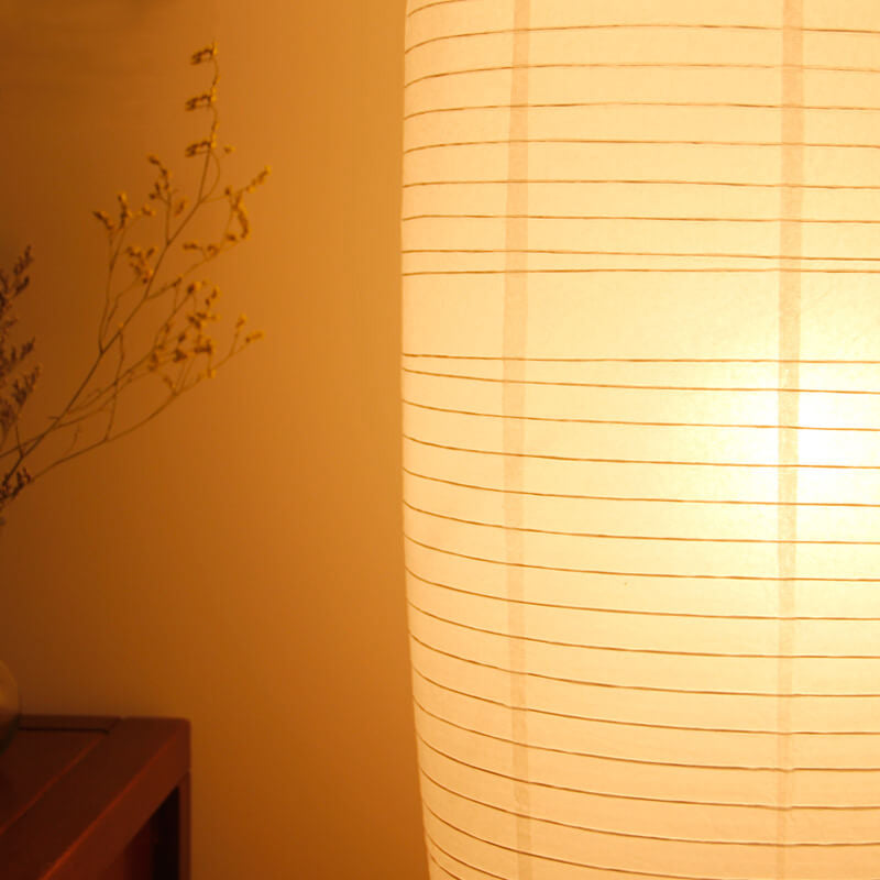 Nordische Reispapier Säulen 2-Licht Stehlampe