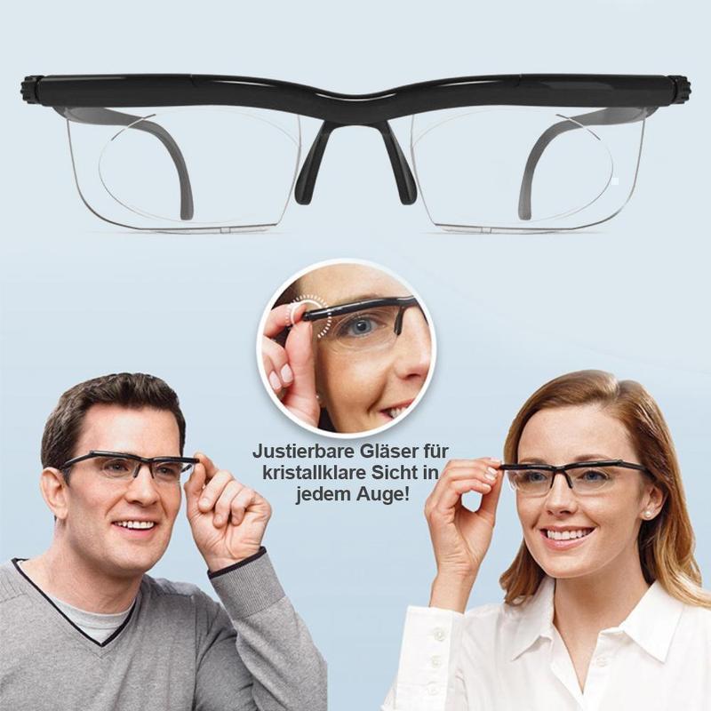 Sandsberg | Fokussierbare Lesebrille Unisex | Einstellbare Zoom-Linse | Schwarz
