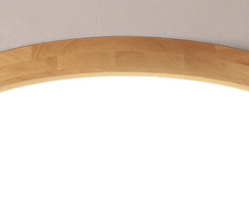Nordic Massivholz Runde Ultra-dünne LED Deckenleuchte 1-Licht