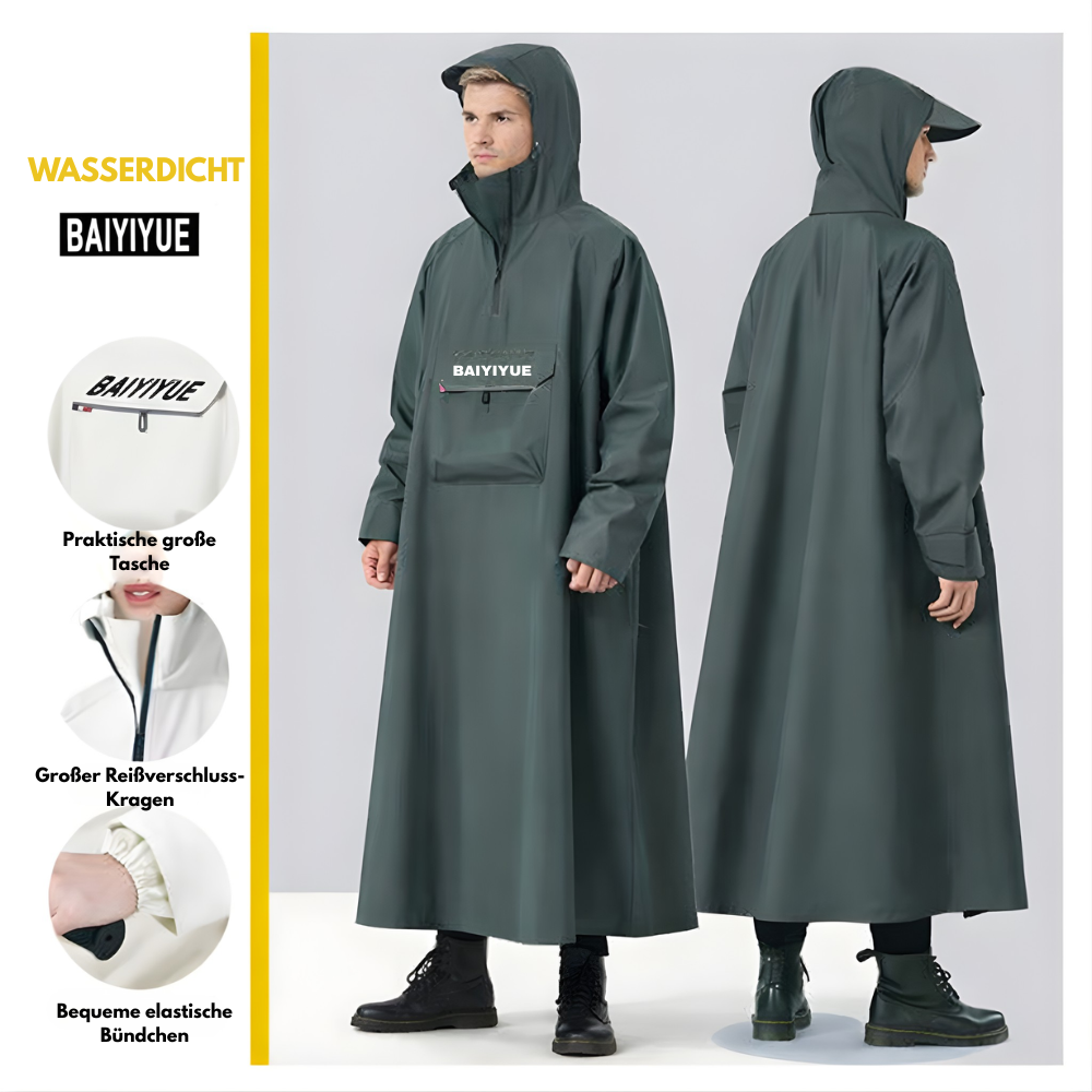 Wasserdichter Langer Regenmantel | 50% RABATT
