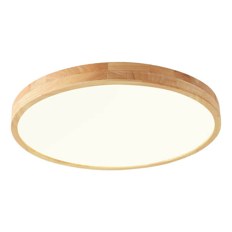 Nordic Massivholz Runde Ultra-dünne LED Deckenleuchte 1-Licht