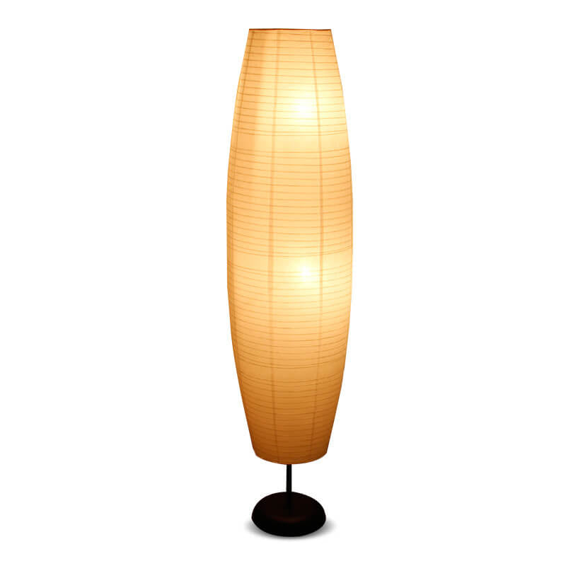 Nordische Reispapier Säulen 2-Licht Stehlampe