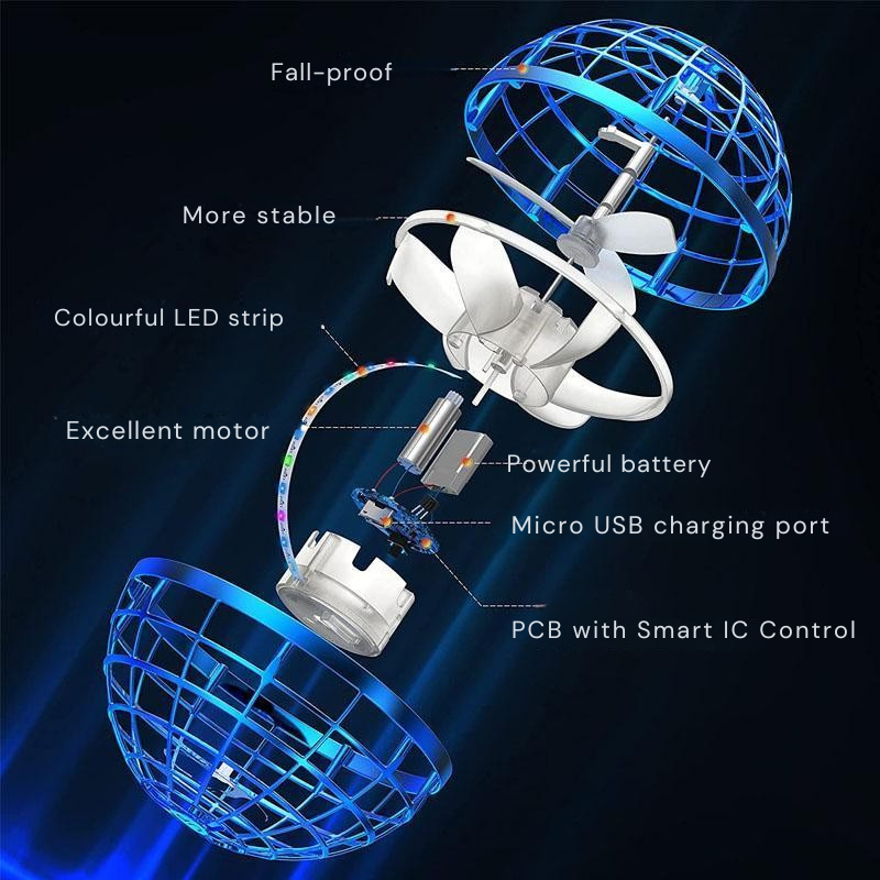 Leuchtender fliegender Ball für Spaß und interaktive Spiele