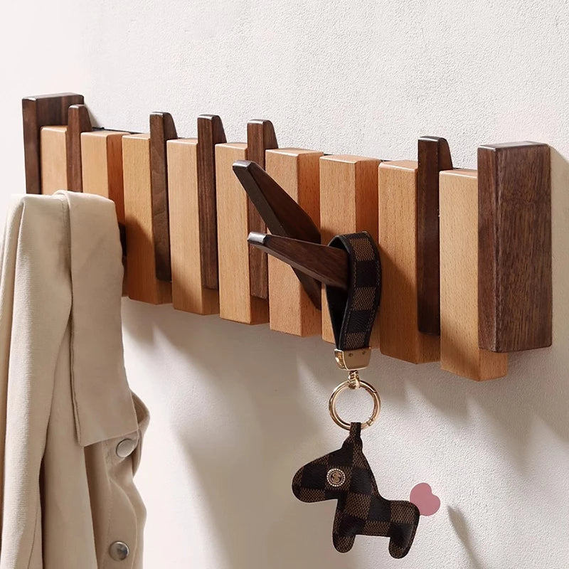 Handgefertigter Klavier-Kleiderständer | Luxuriöses Wandgarderobe Design