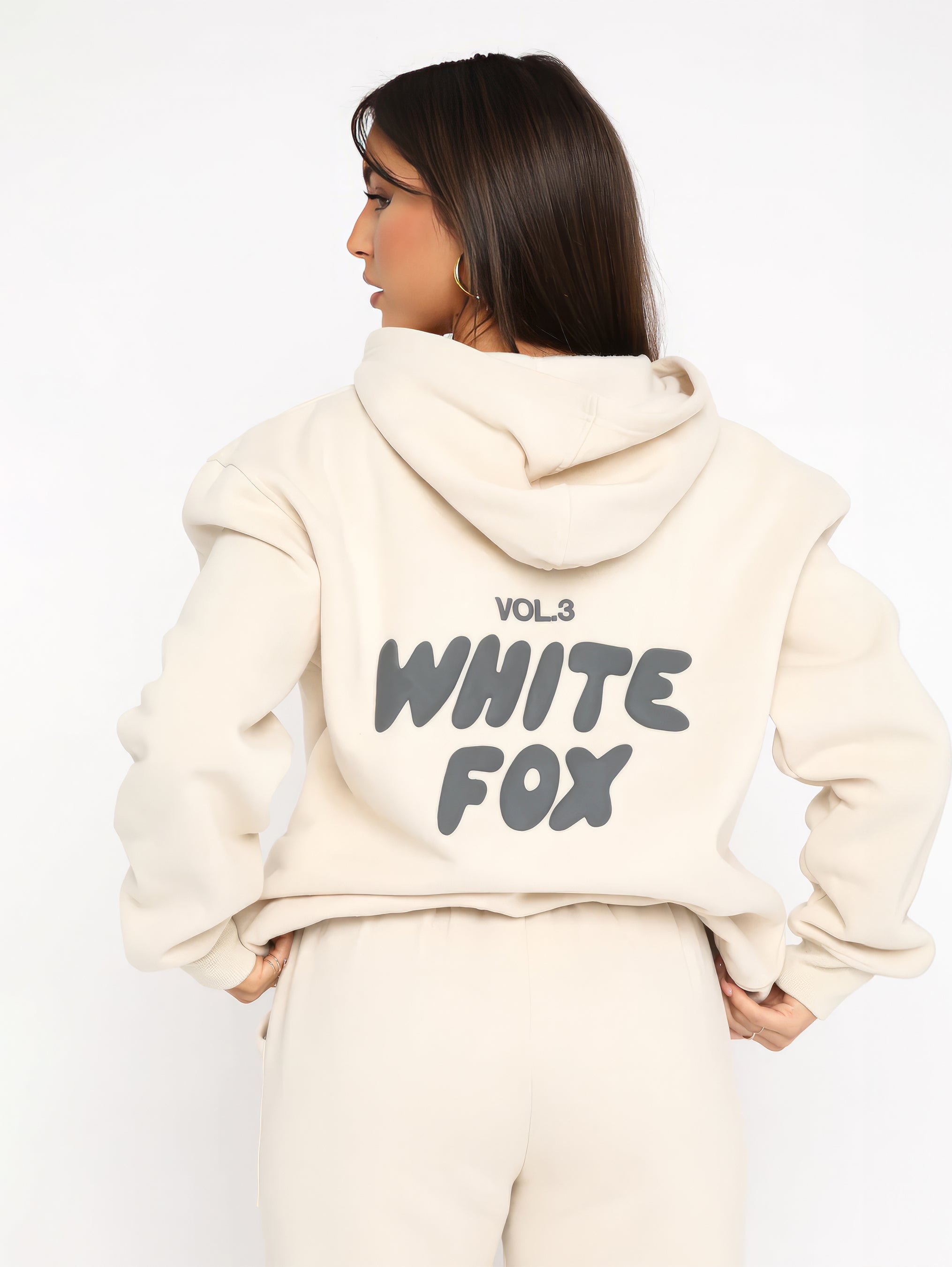 Vanio | Damen WhiteFox Trainingsanzug mit Kapuze