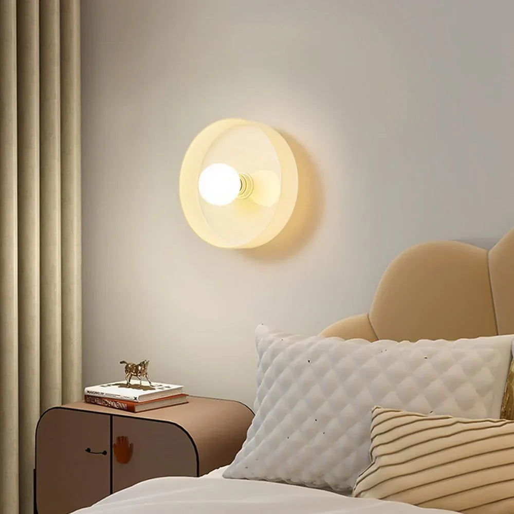 Nordic Glass Olive Disc Wand- & Deckenleuchte LED 1-Licht