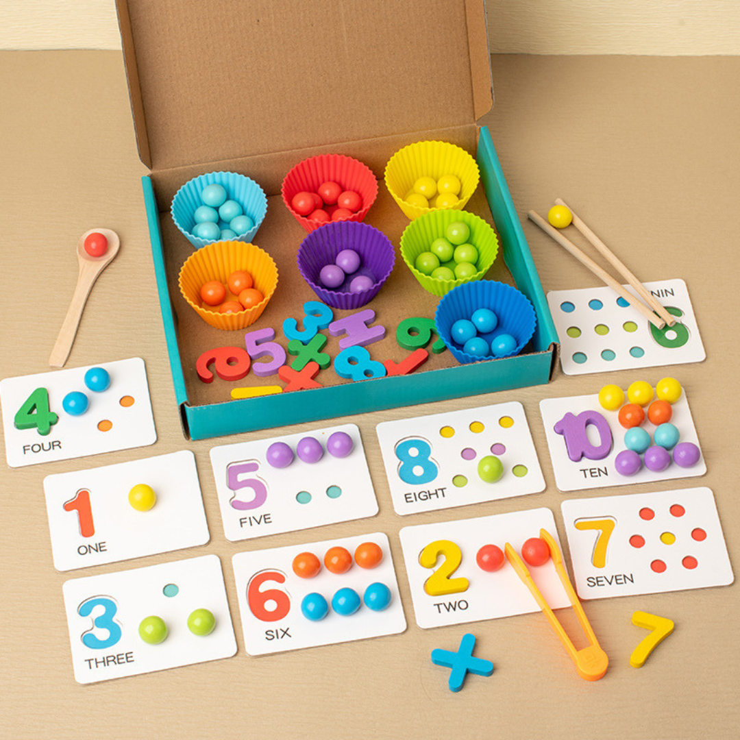 Montessori-Lernset Farben und Zahlen
