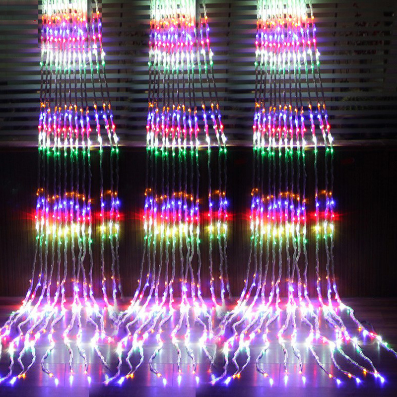 LED Weihnachtsvorhangbeleuchtung mit Farbwechsel – Dekorative Lichter für Fenster und Wände