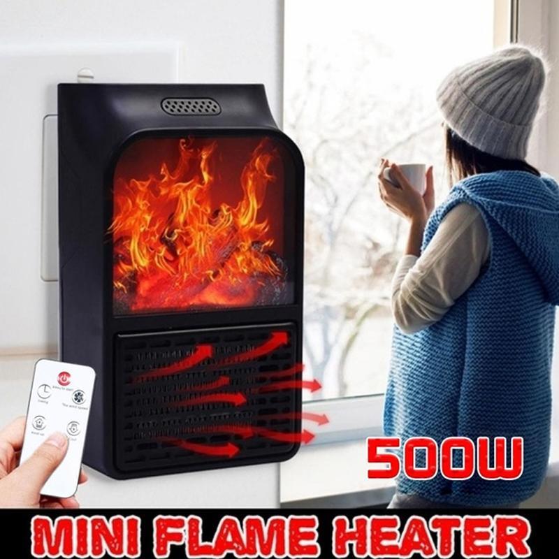 PTC Wandheizung 500W mit Flammeneffekt – Kompakte elektrische Heizung