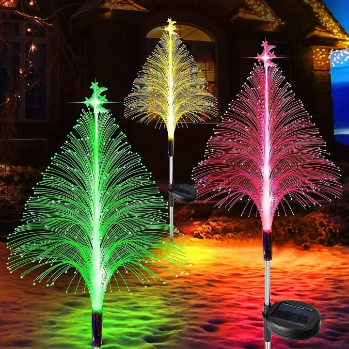 LichtTuin Solarset – 3 farbwechselnde LED-Gartenlampen mit Solarenergie