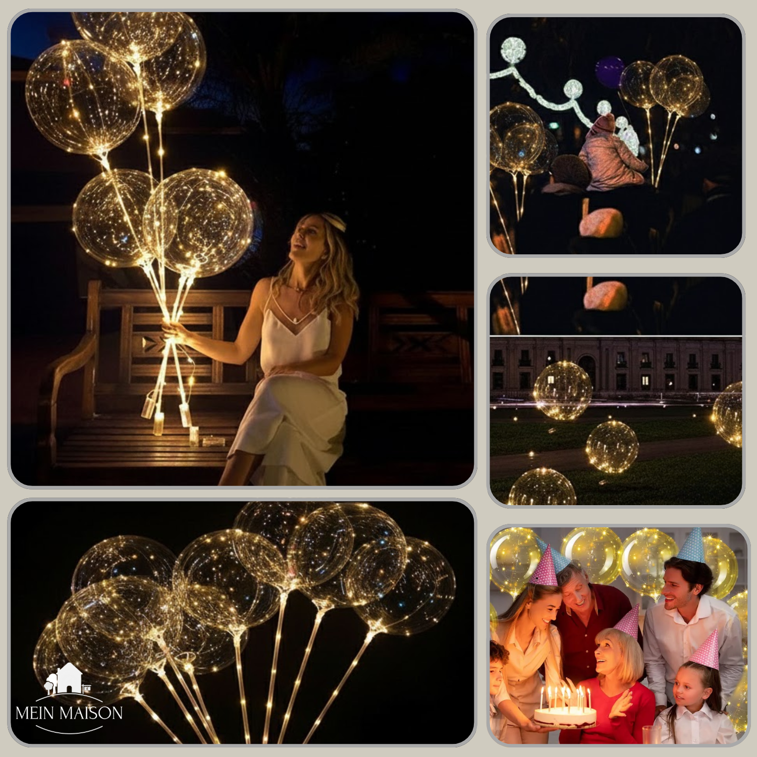 5+5 GRATIS | PartyGlow – Erleuchte jede Party mit warmem, wiederverwendbarem LED-Luftballon-Strahlerlicht