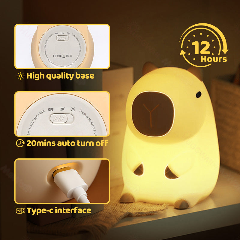 SquishBara | Capybara Squishy Nachtlicht Ideales Geschenk für Alle Altersgruppen