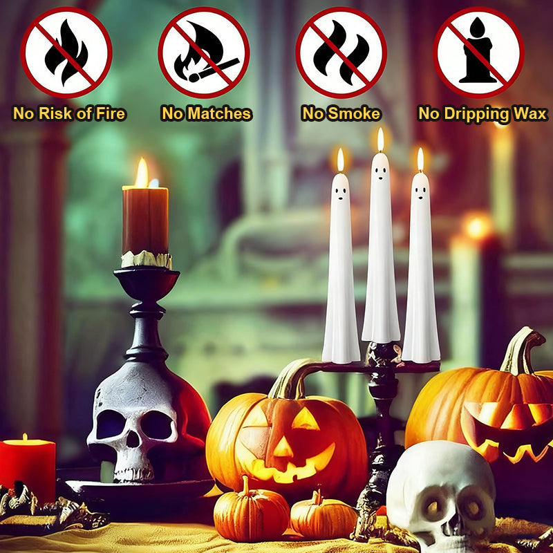 SpookGlow Spuklicht | Fernbedienbare 3D-Kerze mit Flamme