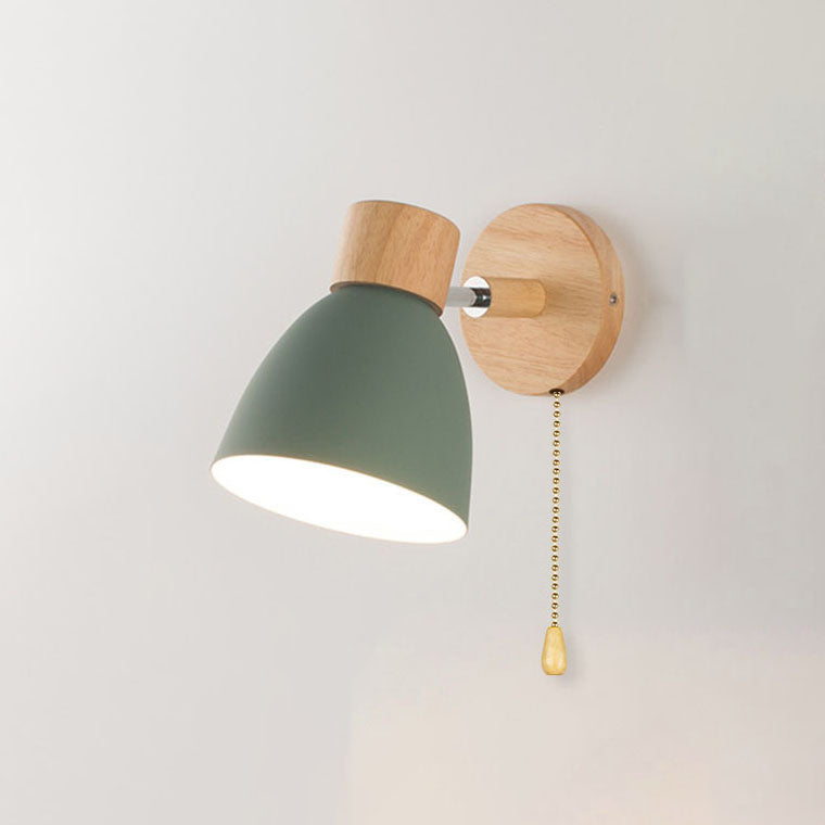 Moderner Minimalistischer Holzkonus LED Wandleuchte | 1-Lampe