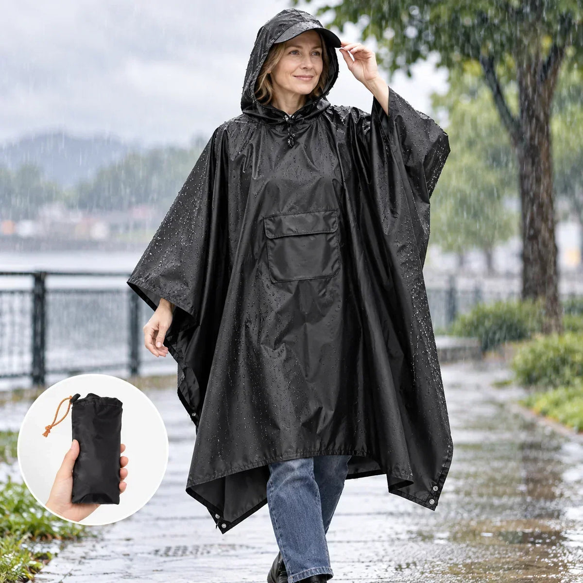 Wasserdichte Regenjacke – Leichter Regenschutz für unterwegs