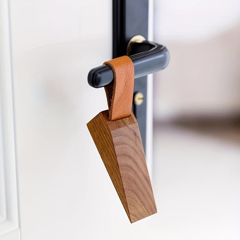NordGrip Holz Türstopper – Skandinavisches Design mit rutschfester Basis