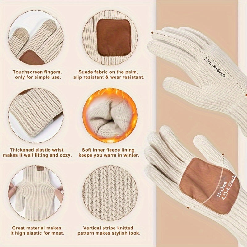 WinterWarm 3-in-1 Set – Mütze, Schal und Touchscreen-Handschuhe