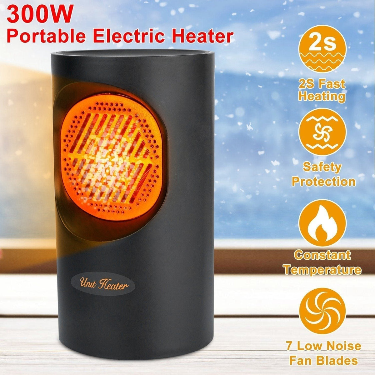 Mini Elektrische Heizung 300W – Tragbare Kompakte Heizung