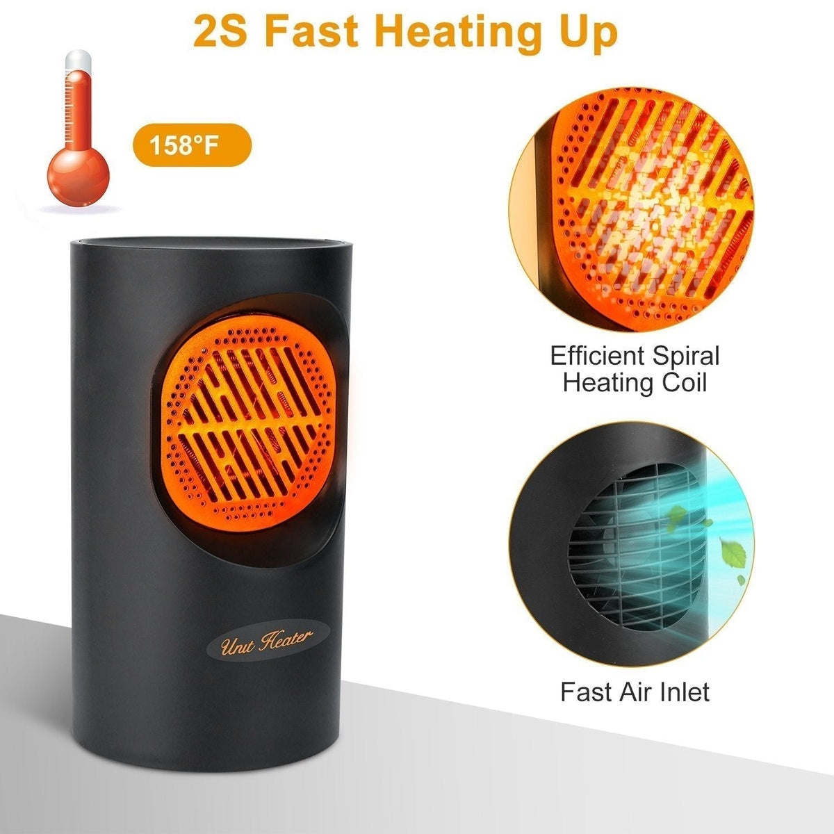 Mini Elektrische Heizung 300W – Tragbare Kompakte Heizung