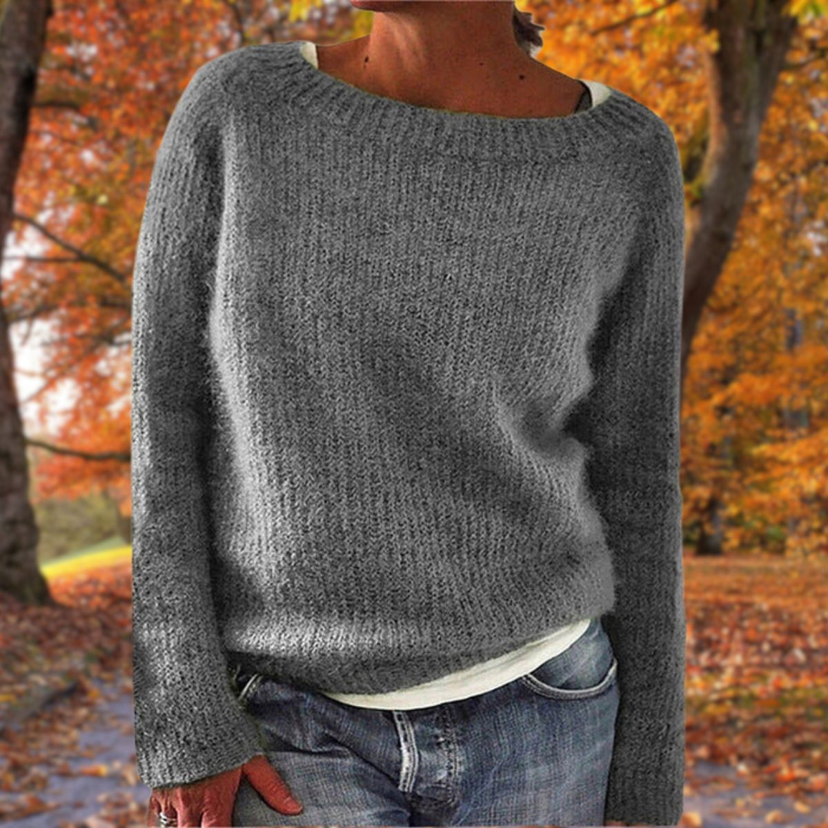 Luxe Damen Wollpullover – Weicher Merinowoll Herbstpullover