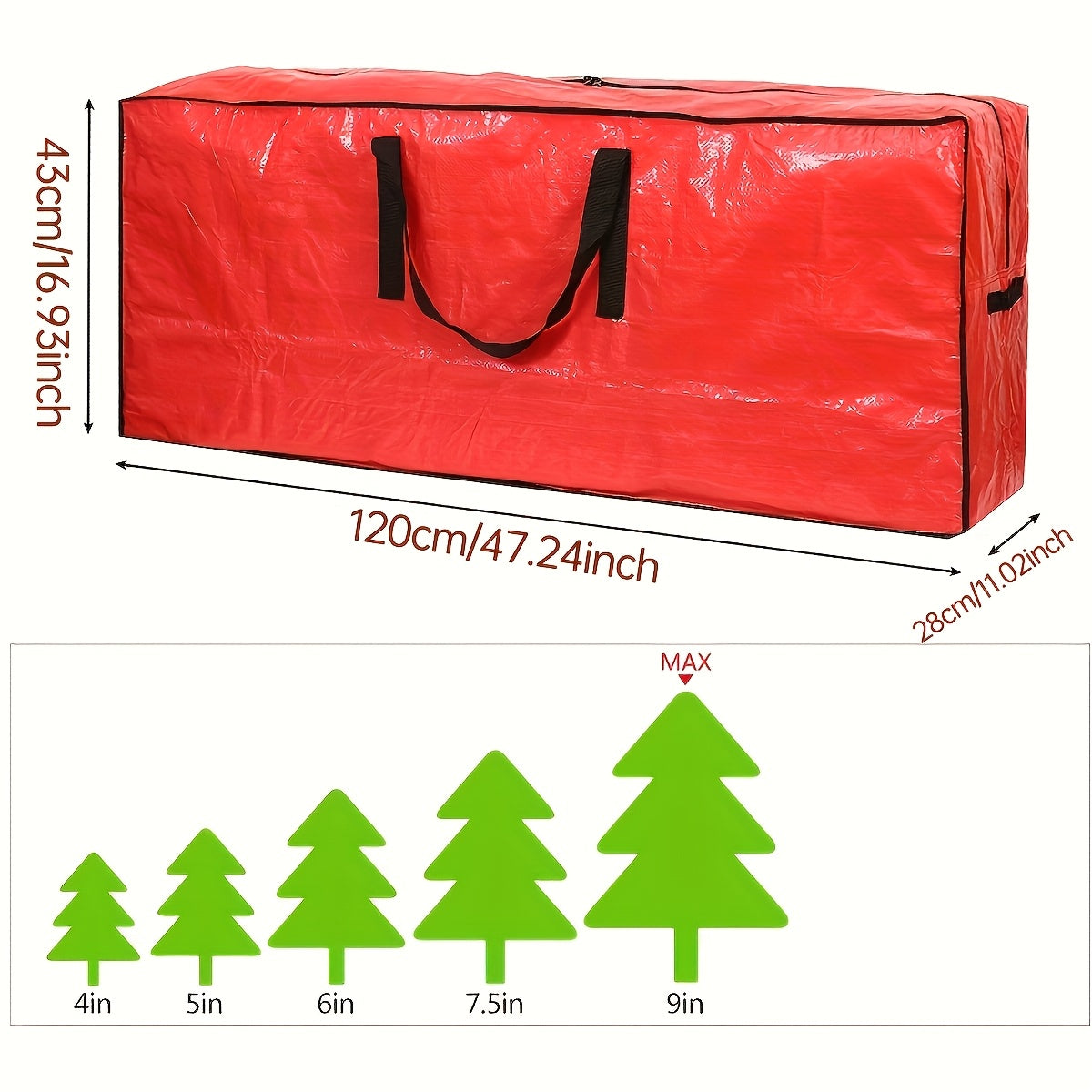 Große Aufbewahrungstasche für Kunstweihnachtsbäume – Wasserdicht und Langlebiges Polyester Modell TreeTote