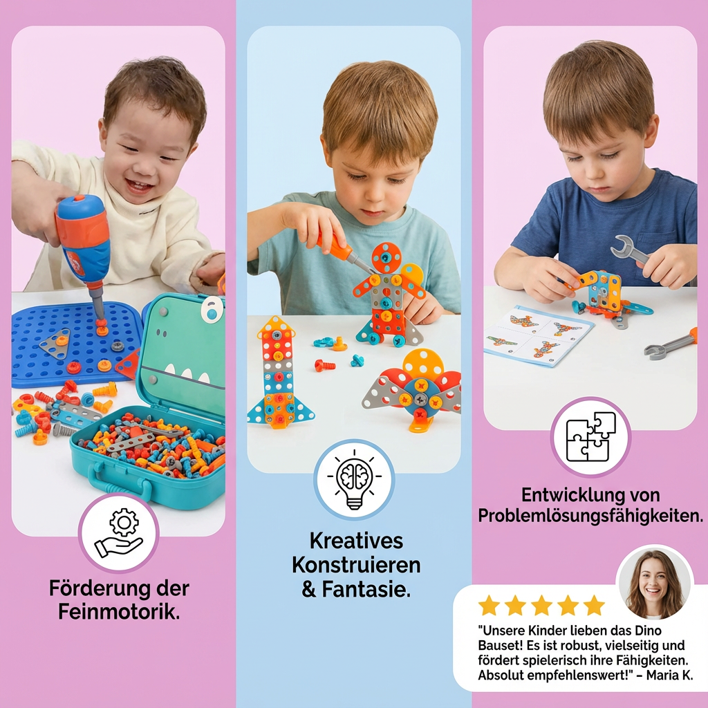 Dino Baukasten für Kinder Kreatives Handwerk