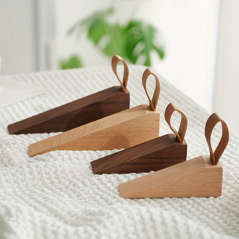 NordGrip Holz Türstopper – Skandinavisches Design mit rutschfester Basis