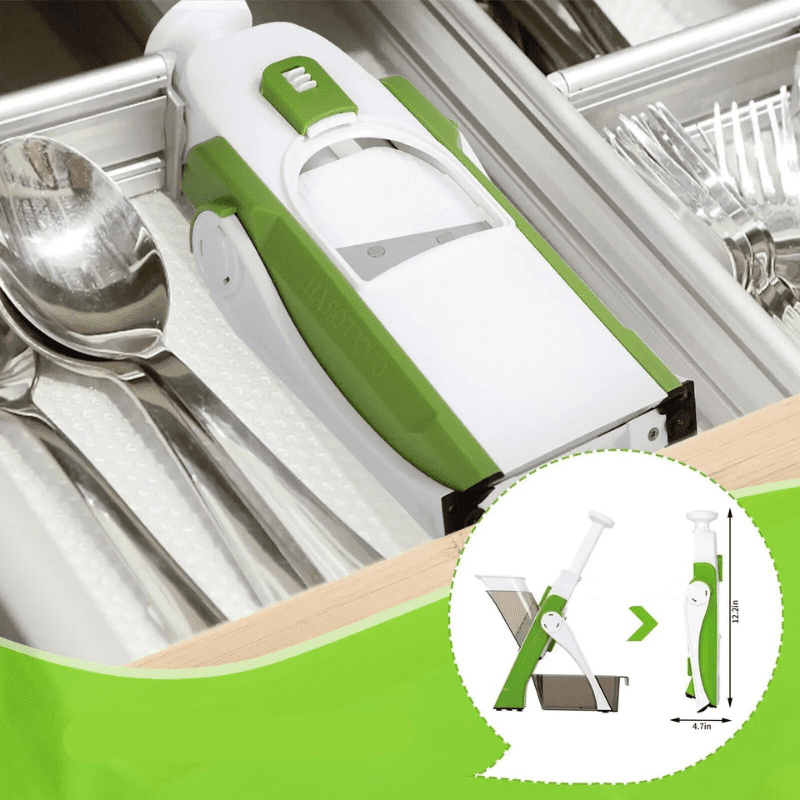 CulinaryElite Multifunktionaler Schneider | Edelstahlklingen für schnelle und präzise Schnitte