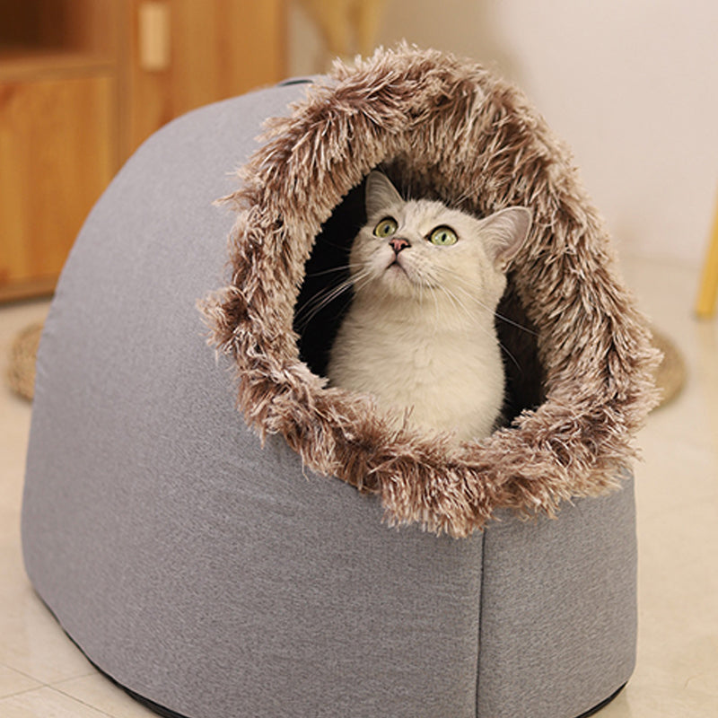 CozyNest Tierhöhle Bett | Warmer und bequemer Rückzugsort für Ihren pelzigen Freund