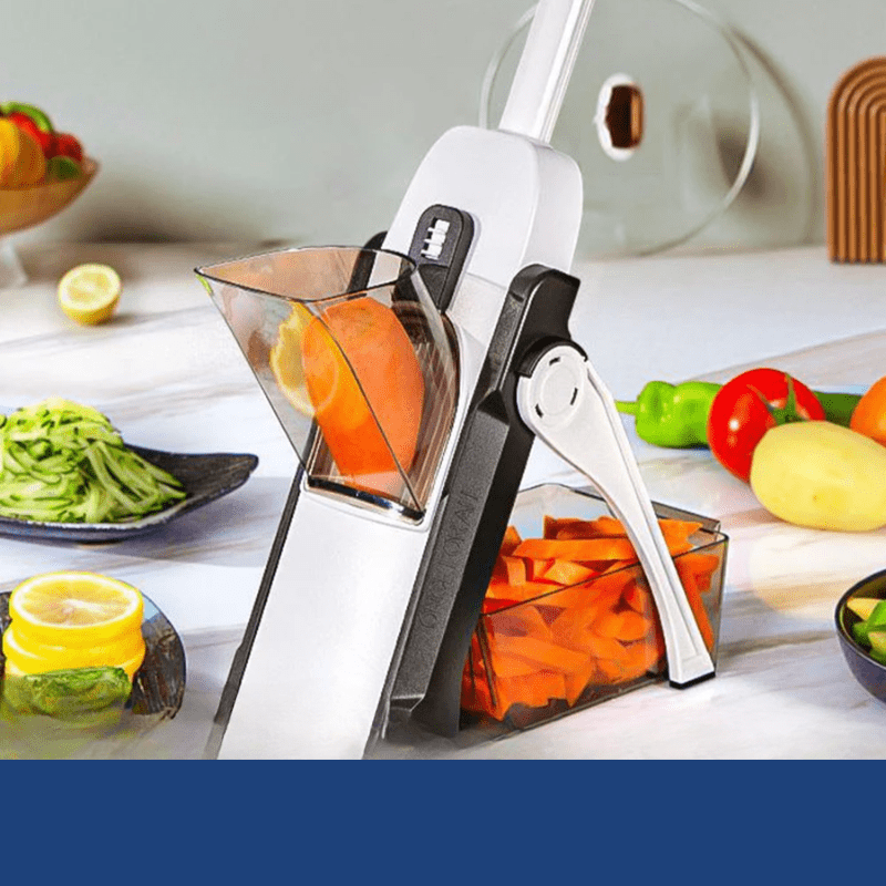 CulinaryElite Multifunktionaler Schneider | Edelstahlklingen für schnelle und präzise Schnitte