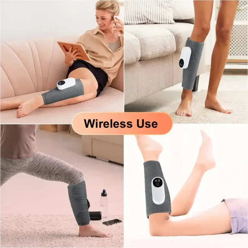 LegRelief Pro | Kabelloser Wiederaufladbarer Bein- und Wadenmassager mit Luftkompression