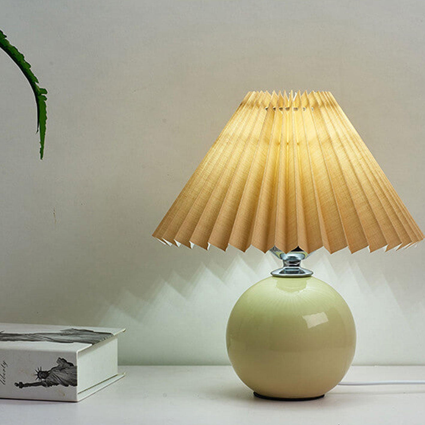Nordic Ceramic Pleated Table Light | 1-Lampe