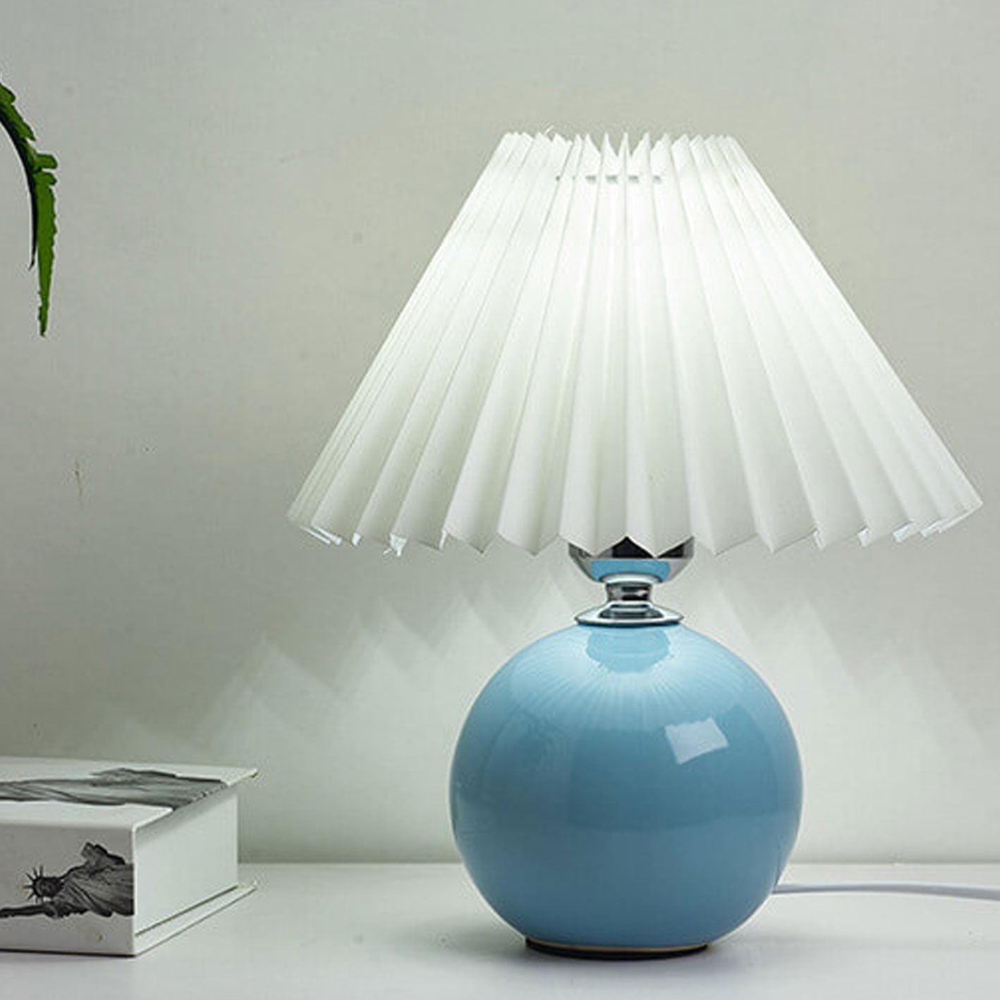 Nordic Ceramic Pleated Table Light | 1-Lampe