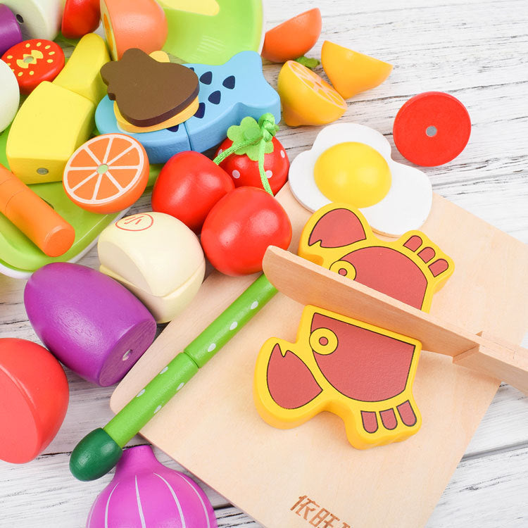 Montessori Holz Schneide-Spielset für Kinder