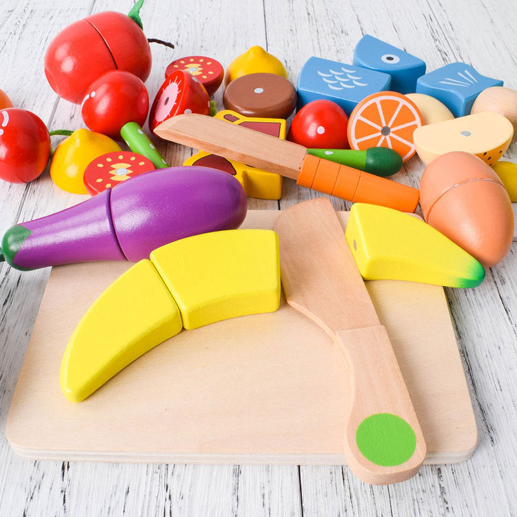 Montessori Holz Schneide-Spielset für Kinder