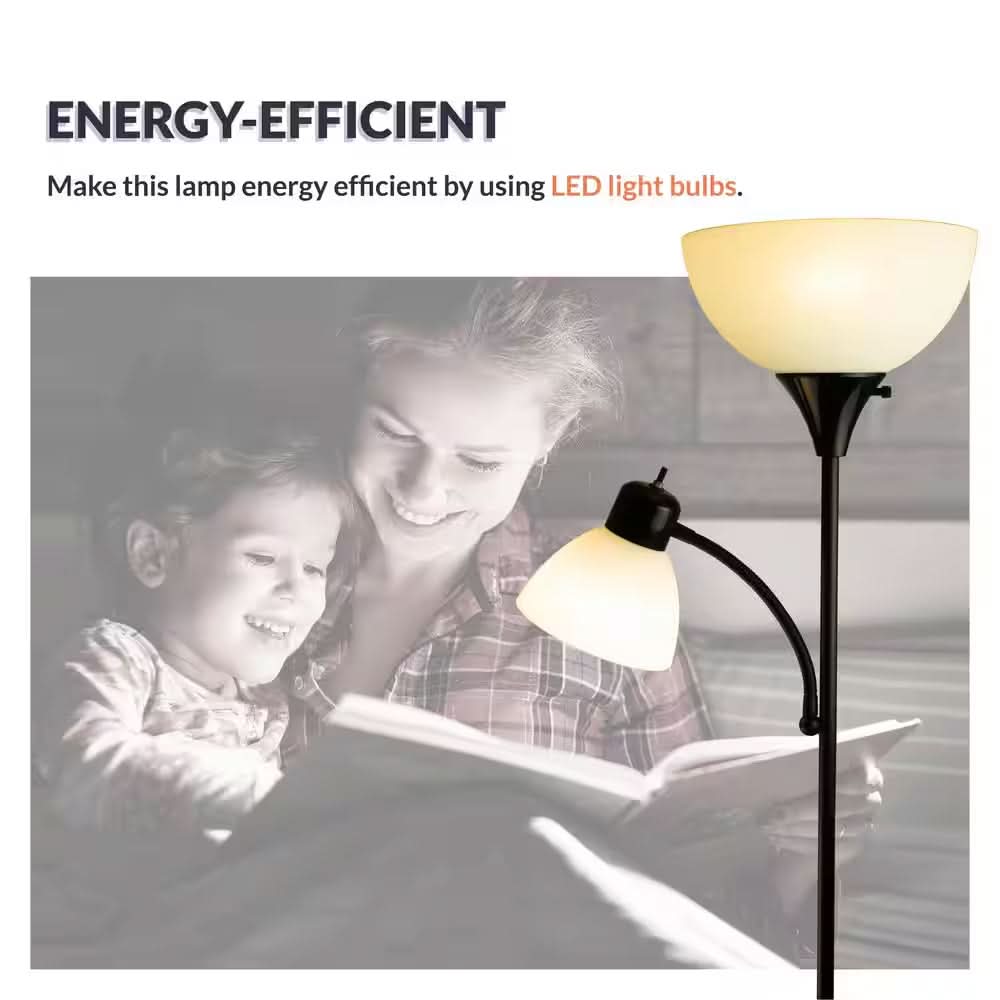 LED Stehlampe mit Zwei Lichtquellen – Stehlampe mit Leselampe