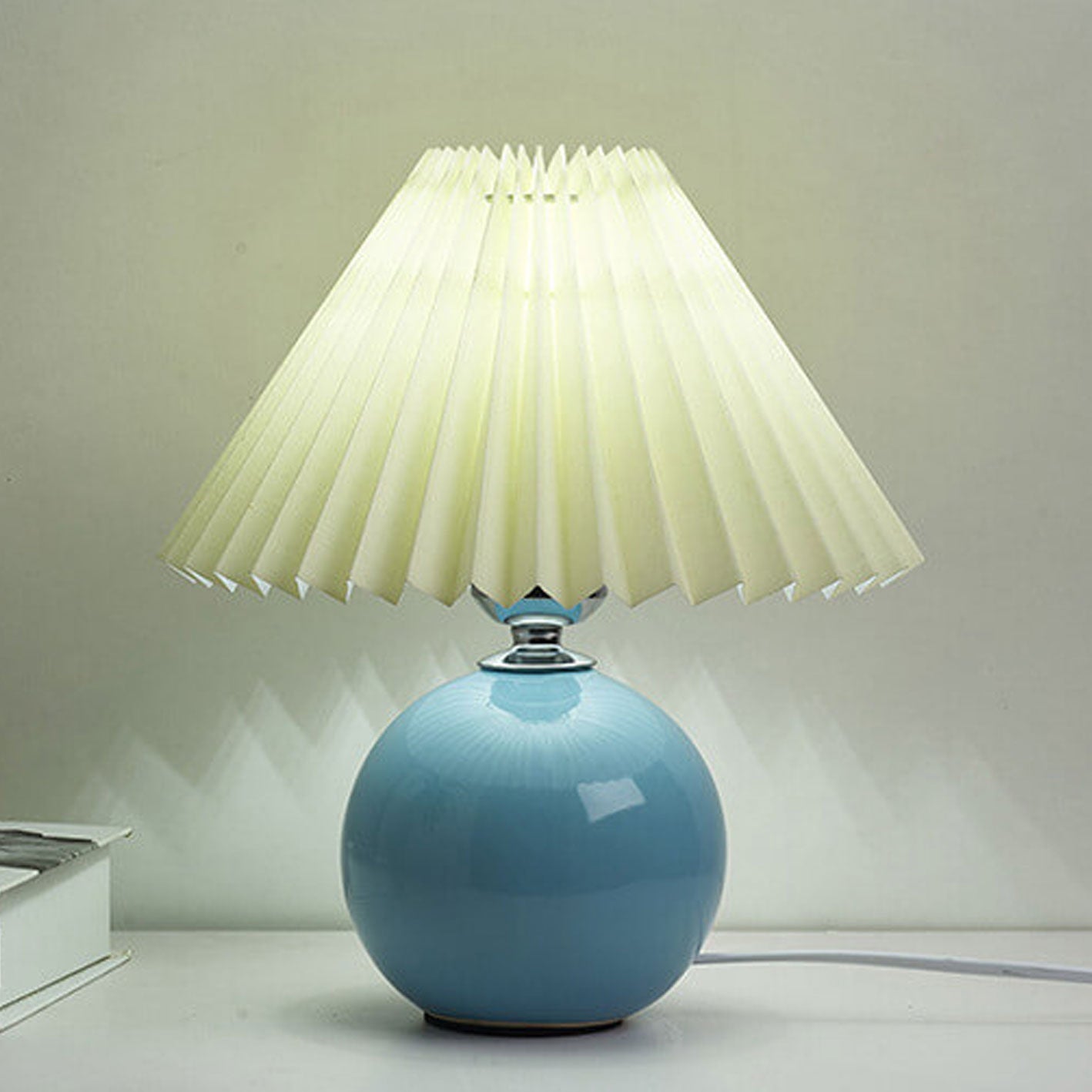 Nordic Ceramic Pleated Table Light | 1-Lampe